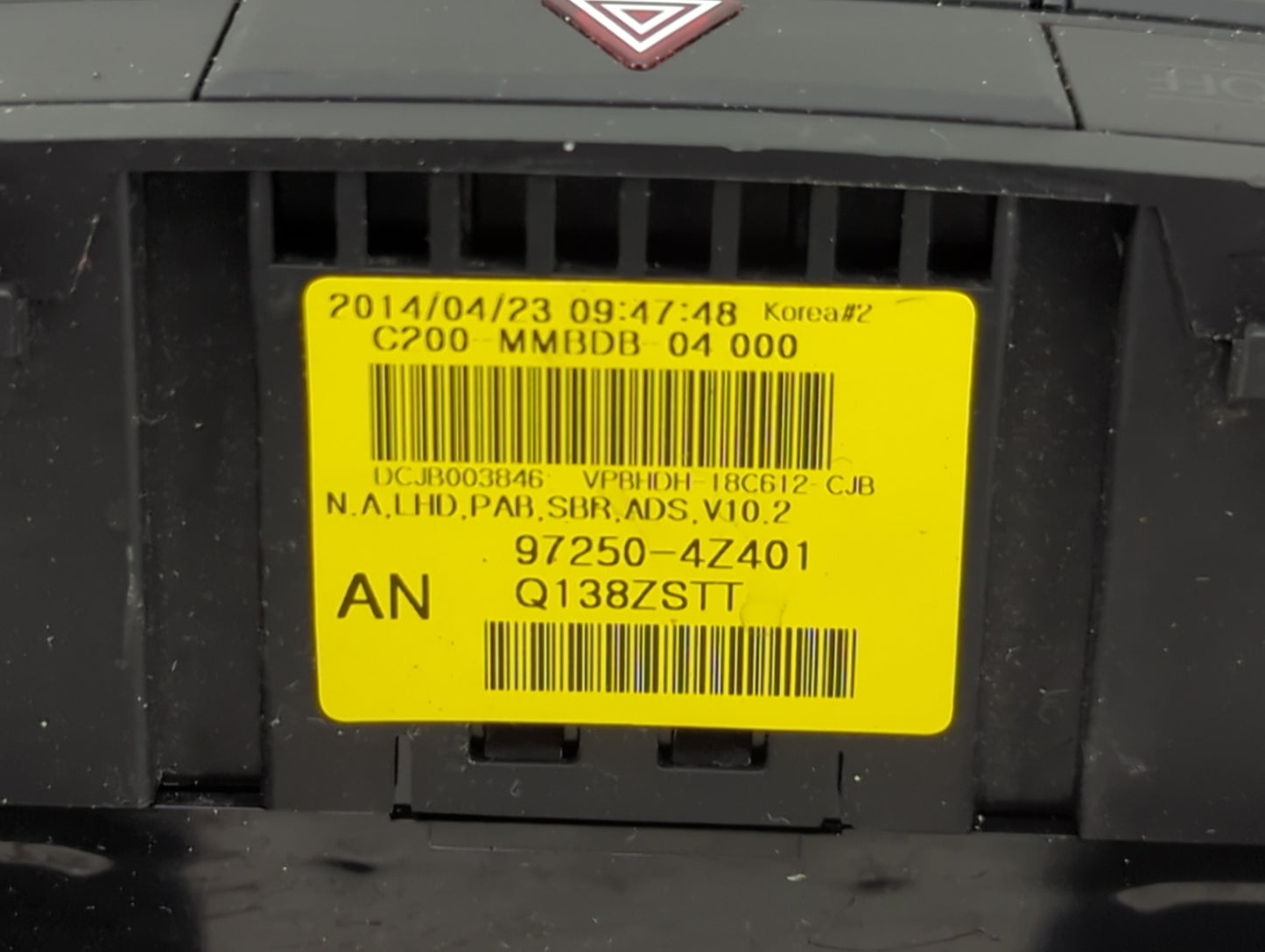 2013-2016 Hyundai Santa Fe Climate Control Module Temperature AC/Heater Replacement P/N:97250-4Z401 Fits Fits 2013 2014 2015