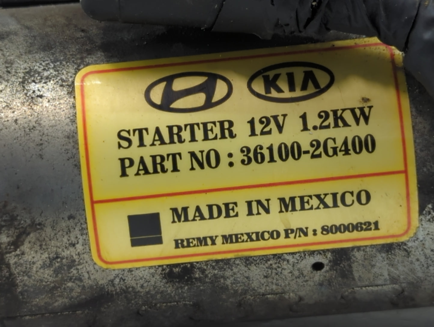 2014-2016 Hyundai Santa Fe Car Starter Motor Solenoid OEM P/N:36100-2G400 Fits Fits 2014 2015 2016 OEM Used Auto Parts - Oem