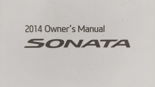 2014 Hyundai Sonata Owners Manual Book Guide OEM Used Auto Parts