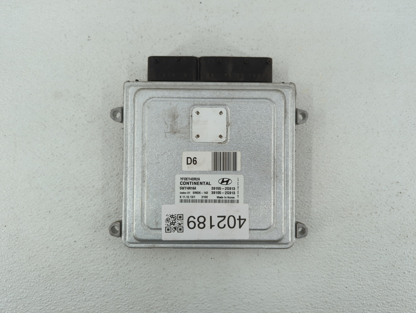2011-2015 Hyundai Sonata PCM Engine Control Computer ECU ECM PCU OEM P/N:39105-2G913 39155-2G913 Fits OEM Used Auto Parts -