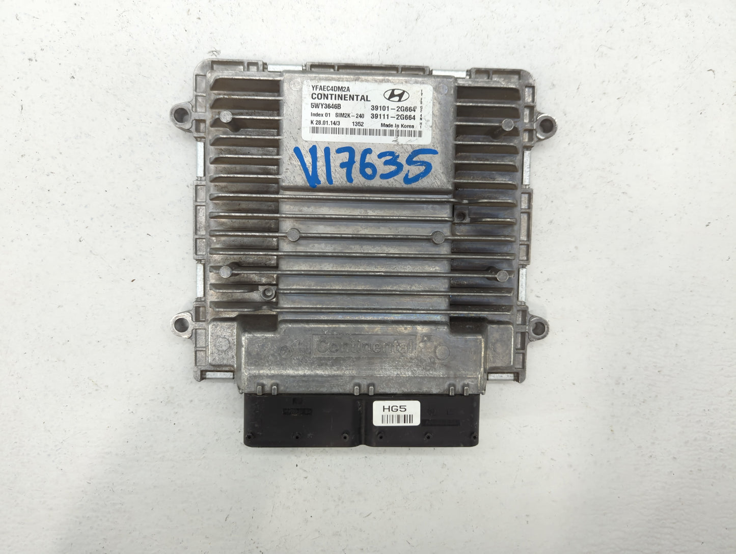 2011-2014 Hyundai Sonata PCM Engine Control Computer ECU ECM PCU OEM P/N:39111-2G664 39101-2G664 Fits Fits 2011 2012 2013 20
