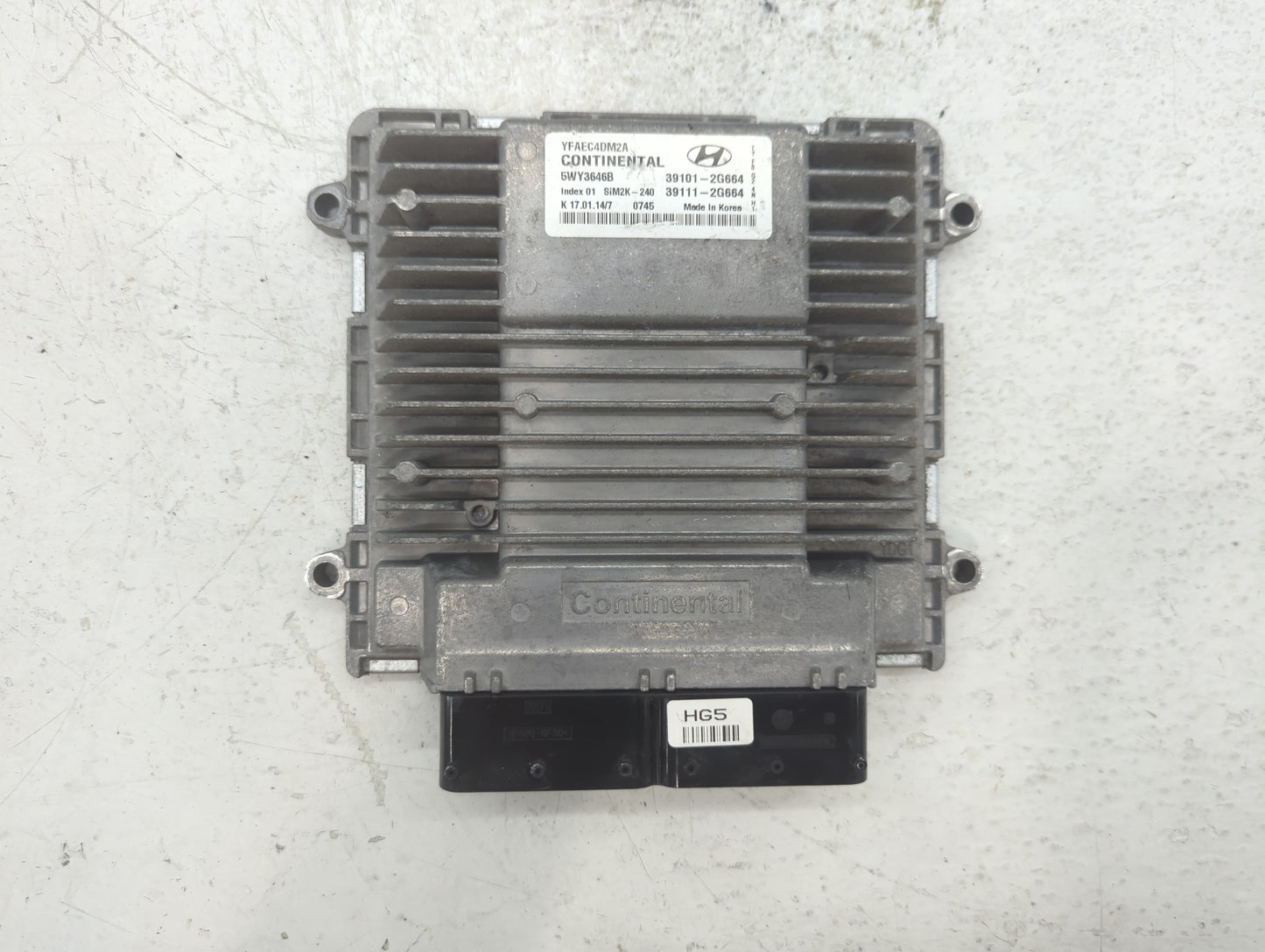 2011-2014 Hyundai Sonata PCM Engine Control Computer ECU ECM PCU OEM P/N:39101-2G664 Fits Fits 2011 2012 2013 2014 OEM Used