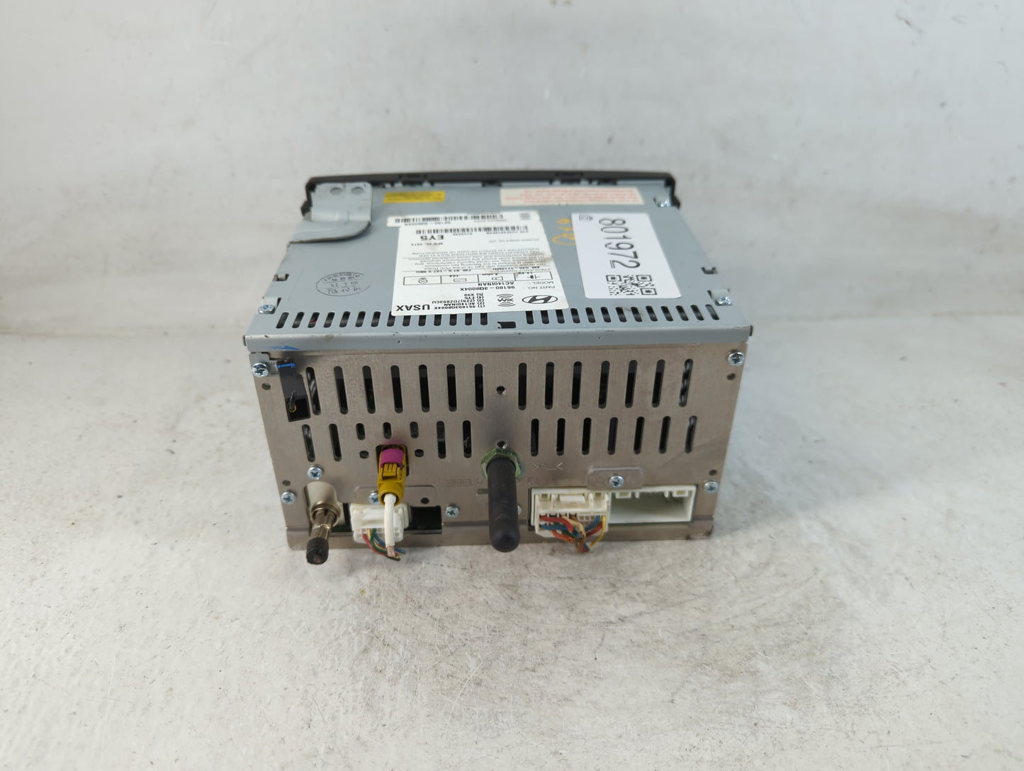 2014-2015 Hyundai Sonata Radio AM FM Cd Player Receiver Replacement P/N:96180-3Q8004X Fits Fits 2014 2015 OEM Used Auto Part