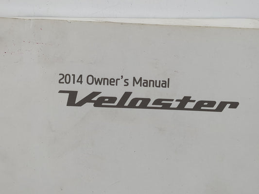 2014 Hyundai Veloster Owners Manual Book Guide P/N:E2V0-EU42D OEM Used Auto Parts