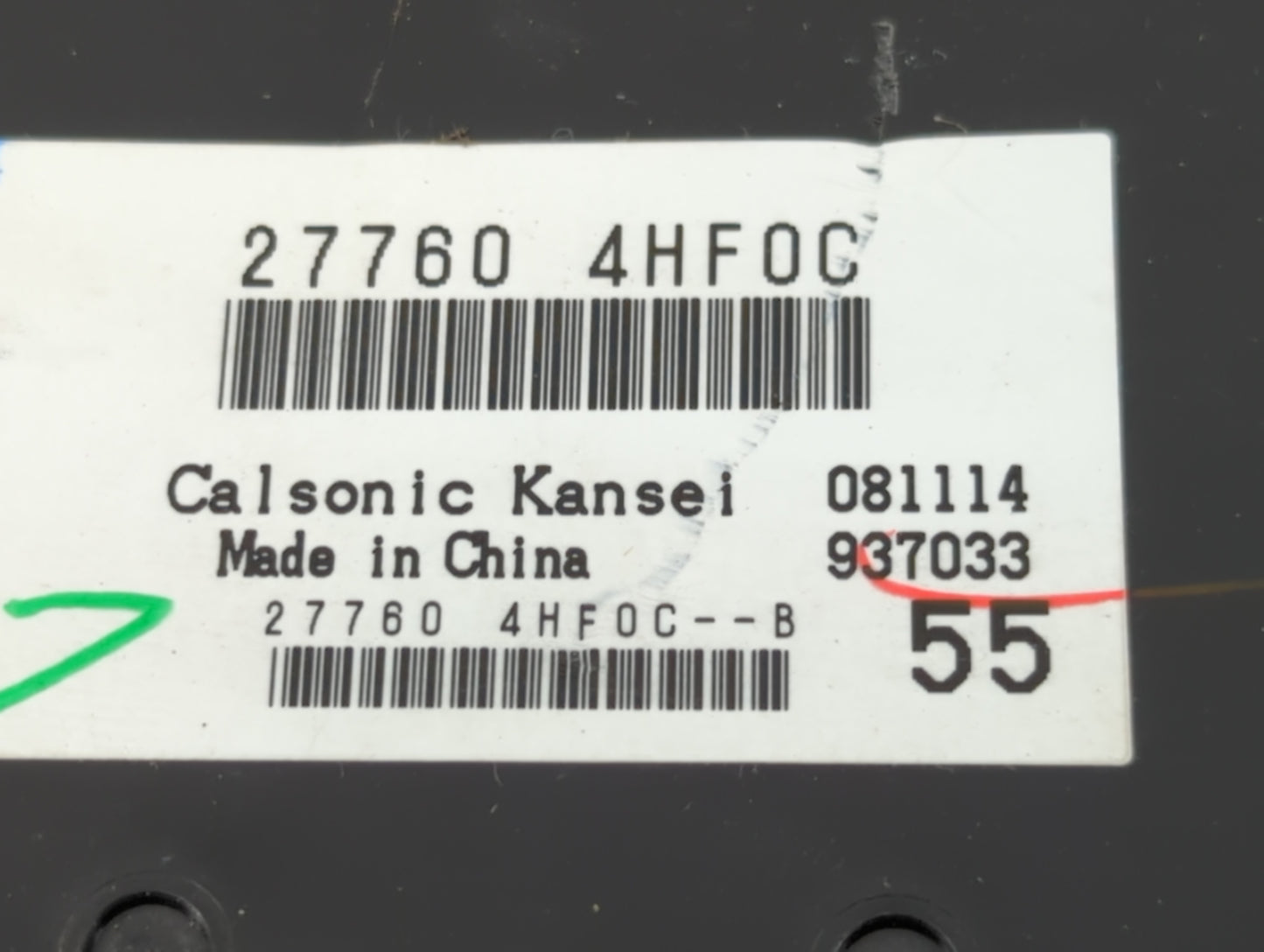 2014-2015 Infiniti Q50 Temperature Control Module 27760 4hf0c - Oemusedautoparts1.com