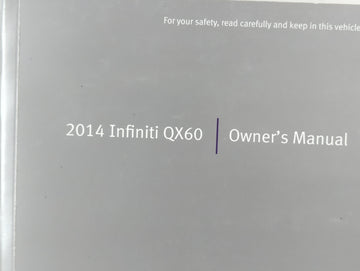 2014 Infiniti Qx60 Owners Manual Book Guide P/N:0M14E 0L50U0 OEM Used Auto Parts