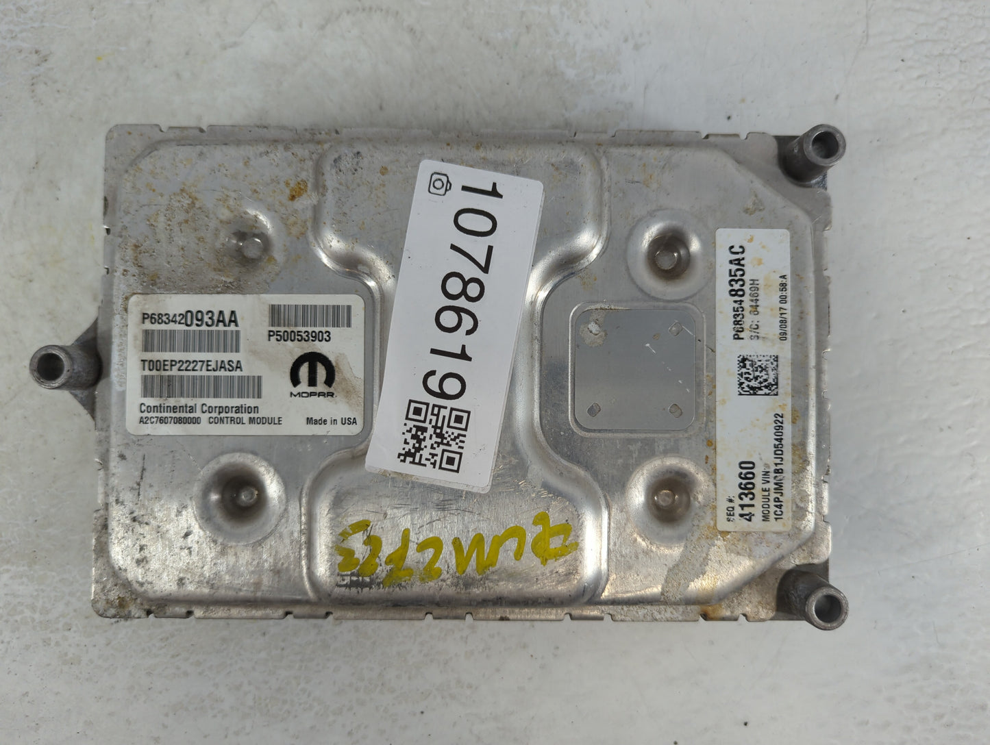 2014 Jeep Cherokee PCM Engine Control Computer ECU ECM PCU OEM P/N:P68342093AA Fits OEM Used Auto Parts - Oemusedautoparts1.