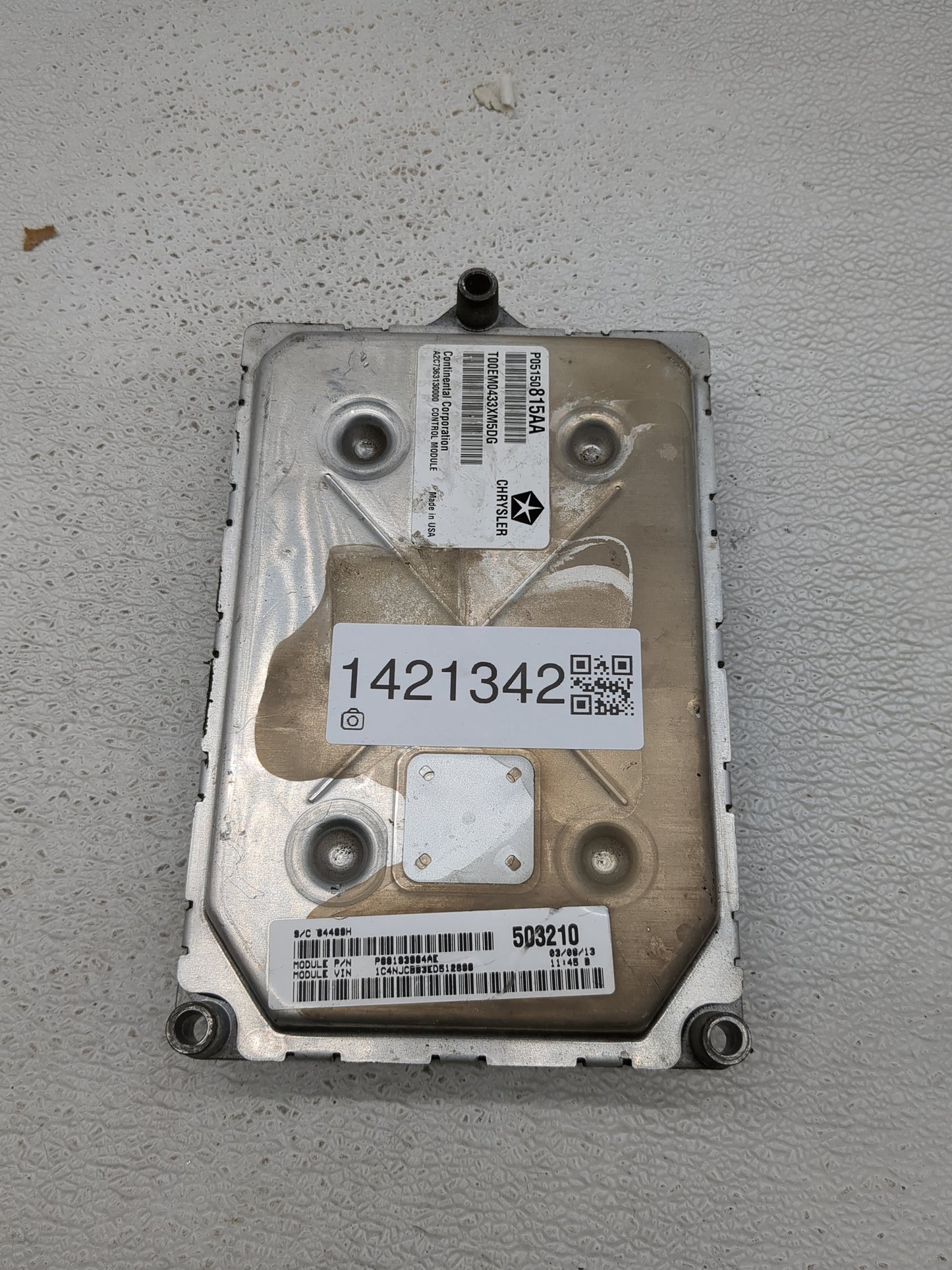 2013-2017 Jeep Compass PCM Engine Control Computer ECU ECM PCU OEM P/N:P68193084AE TIDEM0433XMSDG Fits OEM Used Auto Parts -
