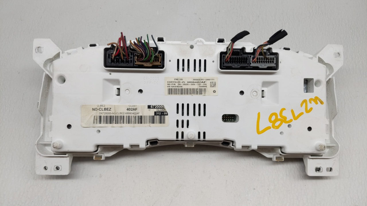 2013 Jeep Compass Instrument Cluster Speedometer Gauges P/N:P68080402AF 56054258AD Fits OEM Used Auto Parts - Oemusedautopar