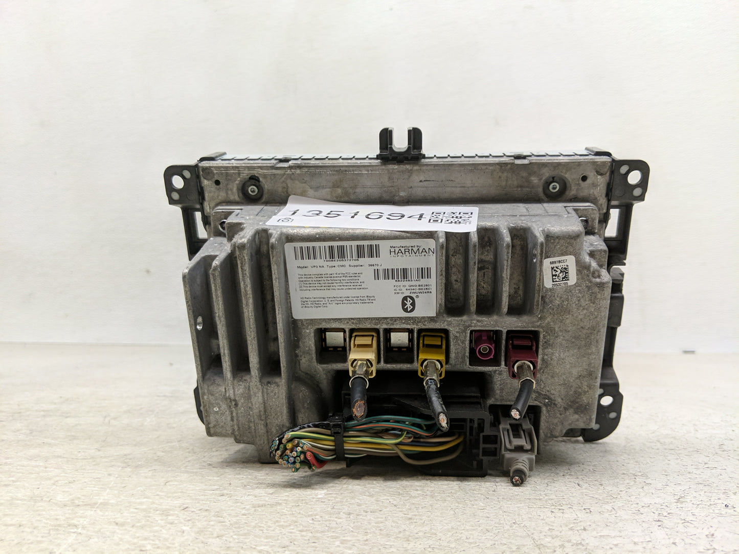 2014 Jeep Grand Cherokee Radio AM FM Cd Player Receiver Replacement P/N:68232028AA Fits OEM Used Auto Parts - Oemusedautopar