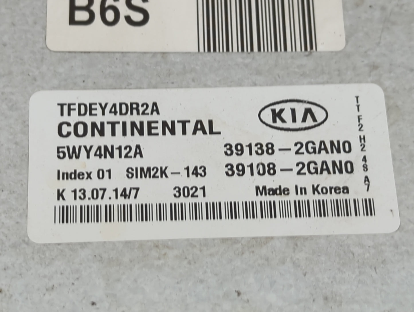 2014 Kia Optima PCM Engine Control Computer ECU ECM PCU OEM P/N:39138-2GAN0 39108-2GAN0, 5WY4N12A, TFDEY4DR2A, SIM2K-143 Fit
