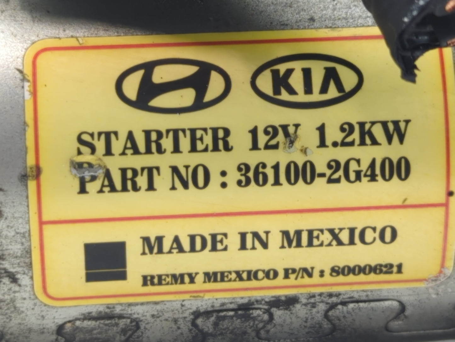 2012-2014 Kia Optima Car Starter Motor Solenoid OEM P/N:8000621 36100-2G400 Fits Fits 2008 2009 2010 2011 2012 2013 2014 OEM