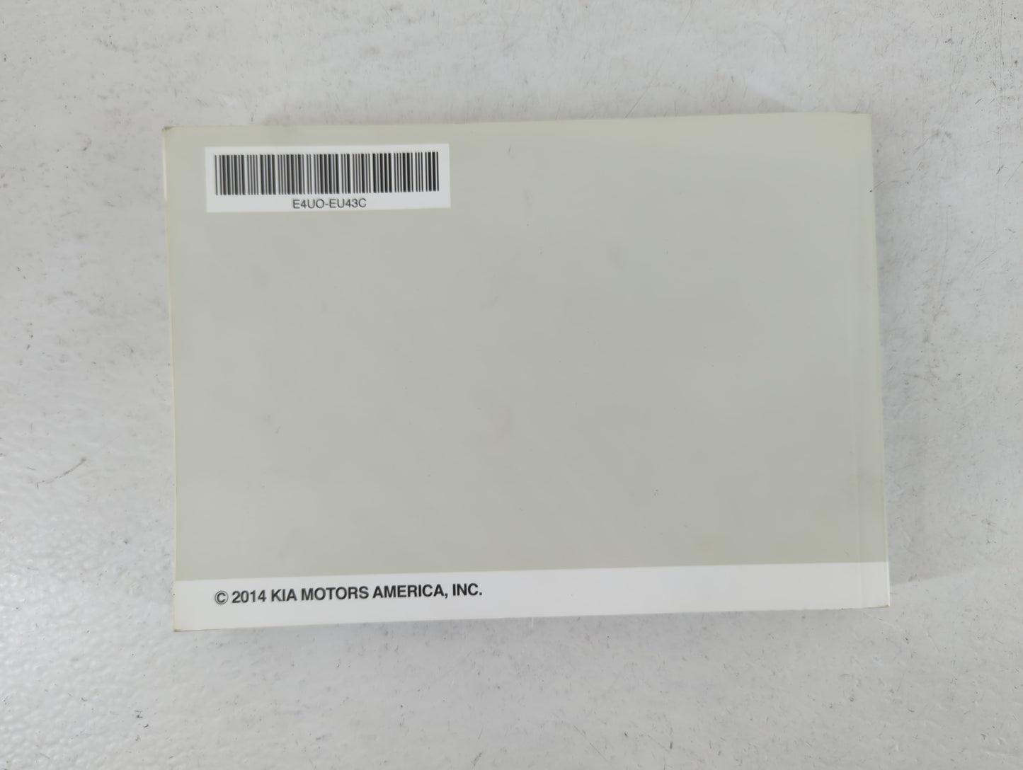 2014 Kia Optima Owners Manual Book Guide P/N:E4U0-EU43C OEM Used Auto Parts - Oemusedautoparts1.com