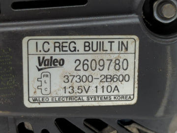 2012-2015 Kia Rio Alternator Replacement Generator Charging Assembly Engine OEM P/N:37300-2B600 37300-2B300 Fits OEM Used Auto Parts
