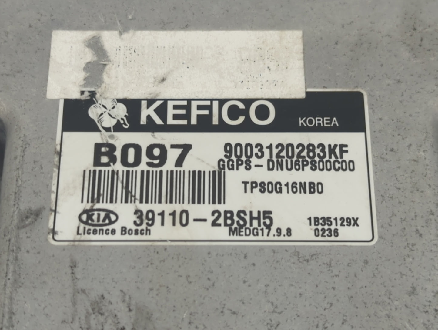 2014 Kia Soul PCM Engine Control Computer ECU ECM PCU OEM P/N:39110-2BSH5 9003120283KF, GGPS-DNU6PS00C00, TPSOG16NB0 Fits OE
