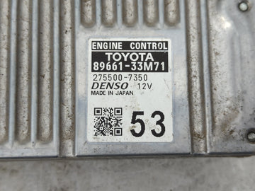 2013-2014 Lexus Es350 PCM Engine Control Computer ECU ECM PCU OEM P/N:275500-7350 89661-33M71 Fits Fits 2013 2014 OEM Used Auto Parts