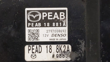 2014 Mazda 3 PCM Engine Control Computer ECU ECM PCU OEM P/N:PE AB 18 881 A Fits OEM Used Auto Parts