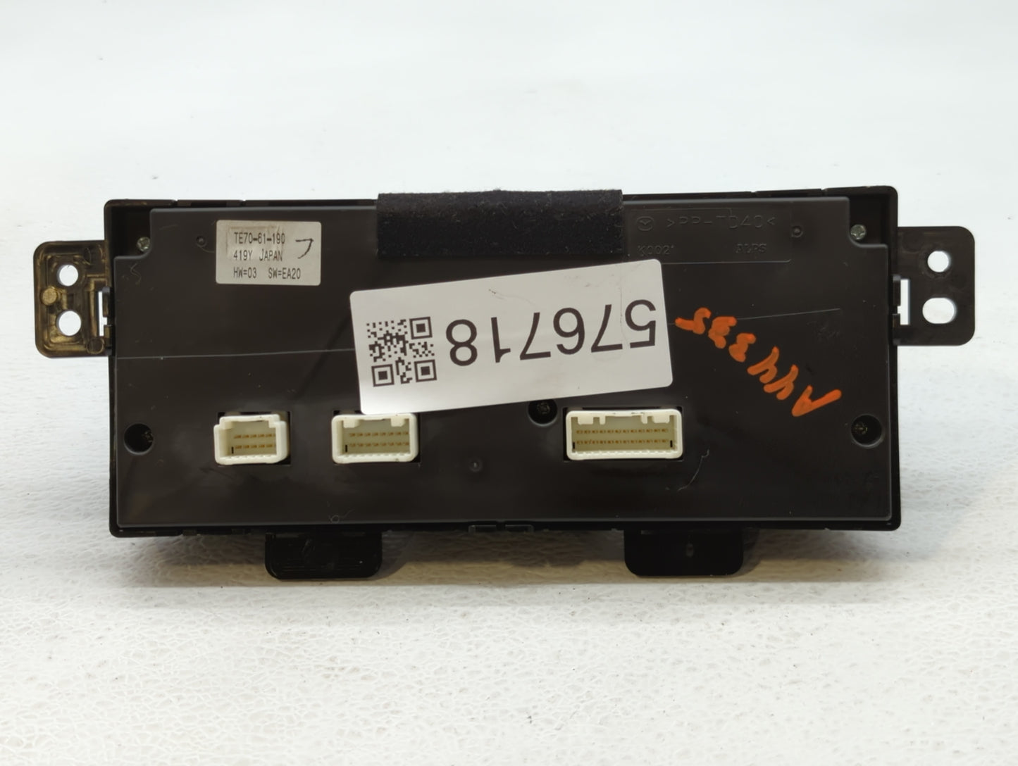 2010-2015 Mazda Cx-9 Climate Control Module Temperature AC/Heater Replacement P/N:TE70-61-190 Fits OEM Used Auto Parts - Oem