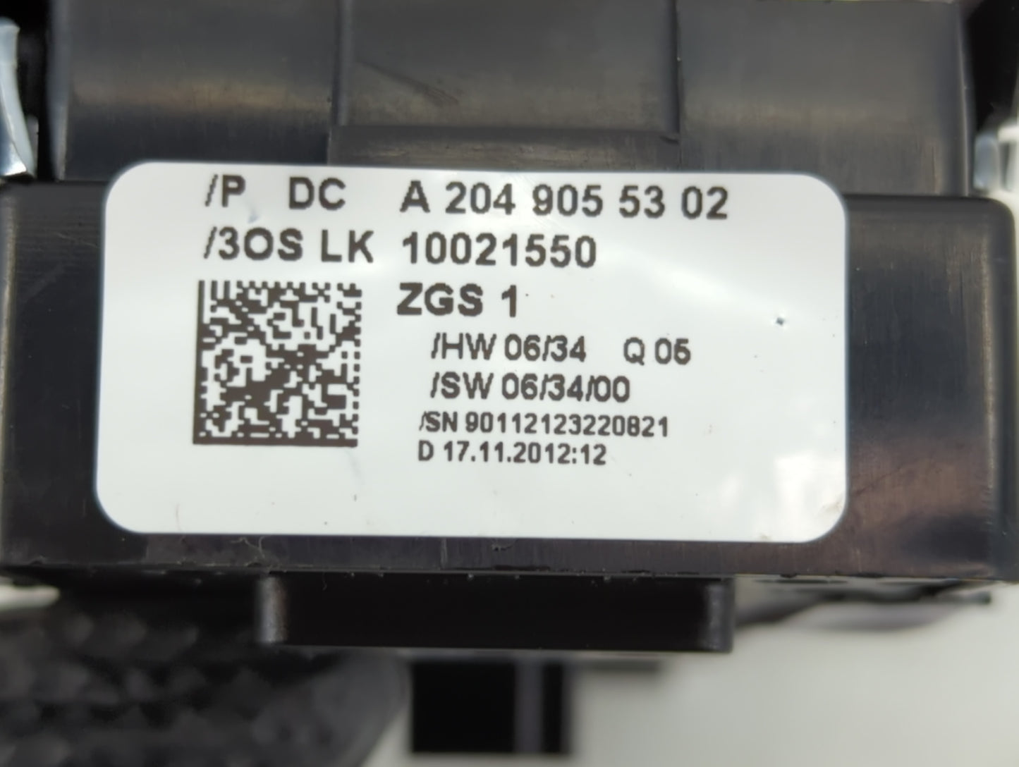 2012-2015 Mercedes-Benz C250 Master Power Window Switch Replacement Driver Side Left P/N:A 204 905 53 02 Fits OEM Used Auto