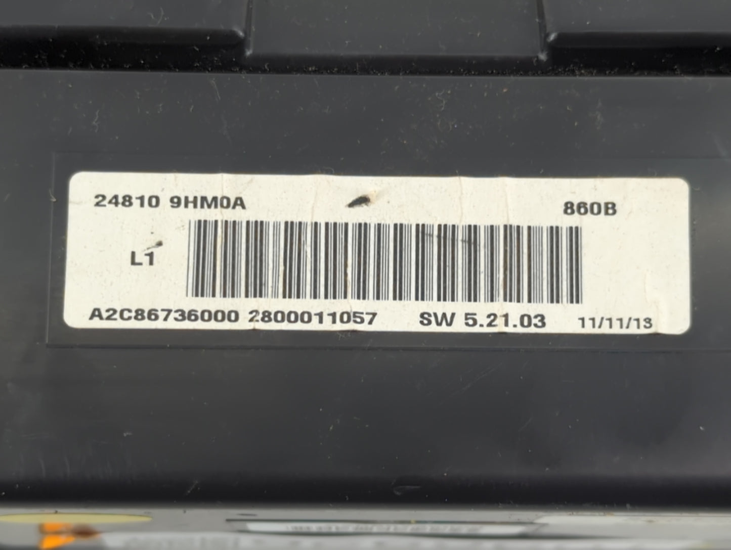 2014 Nissan Altima Instrument Cluster Speedometer Gauges P/N:24810 9HM0A Fits OEM Used Auto Parts - Oemusedautoparts1.com