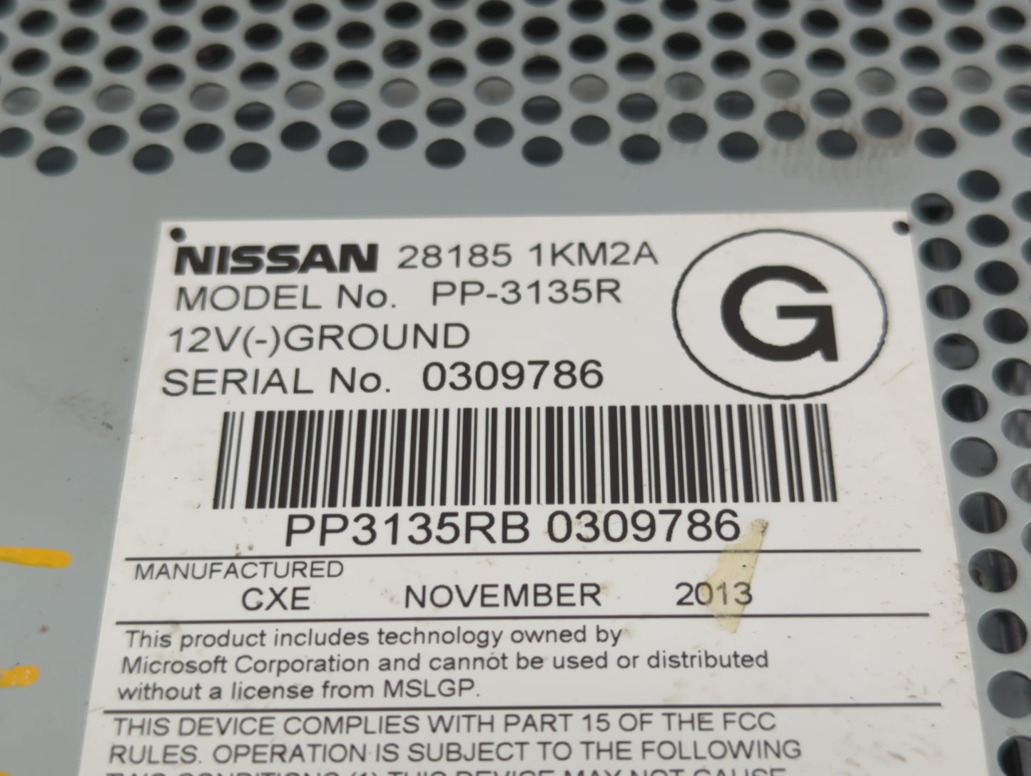 2011-2014 Nissan Juke Radio AM FM Cd Player Receiver Replacement P/N:28185 1KM2A Fits Fits 2011 2012 2013 2014 OEM Used Auto