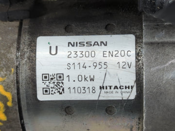 2013-2017 Nissan Juke Car Starter Motor Solenoid OEM P/N:23300 EN20C Fits Fits 2013 2014 2015 2016 2017 2018 2019 2020 OEM Used Auto Parts