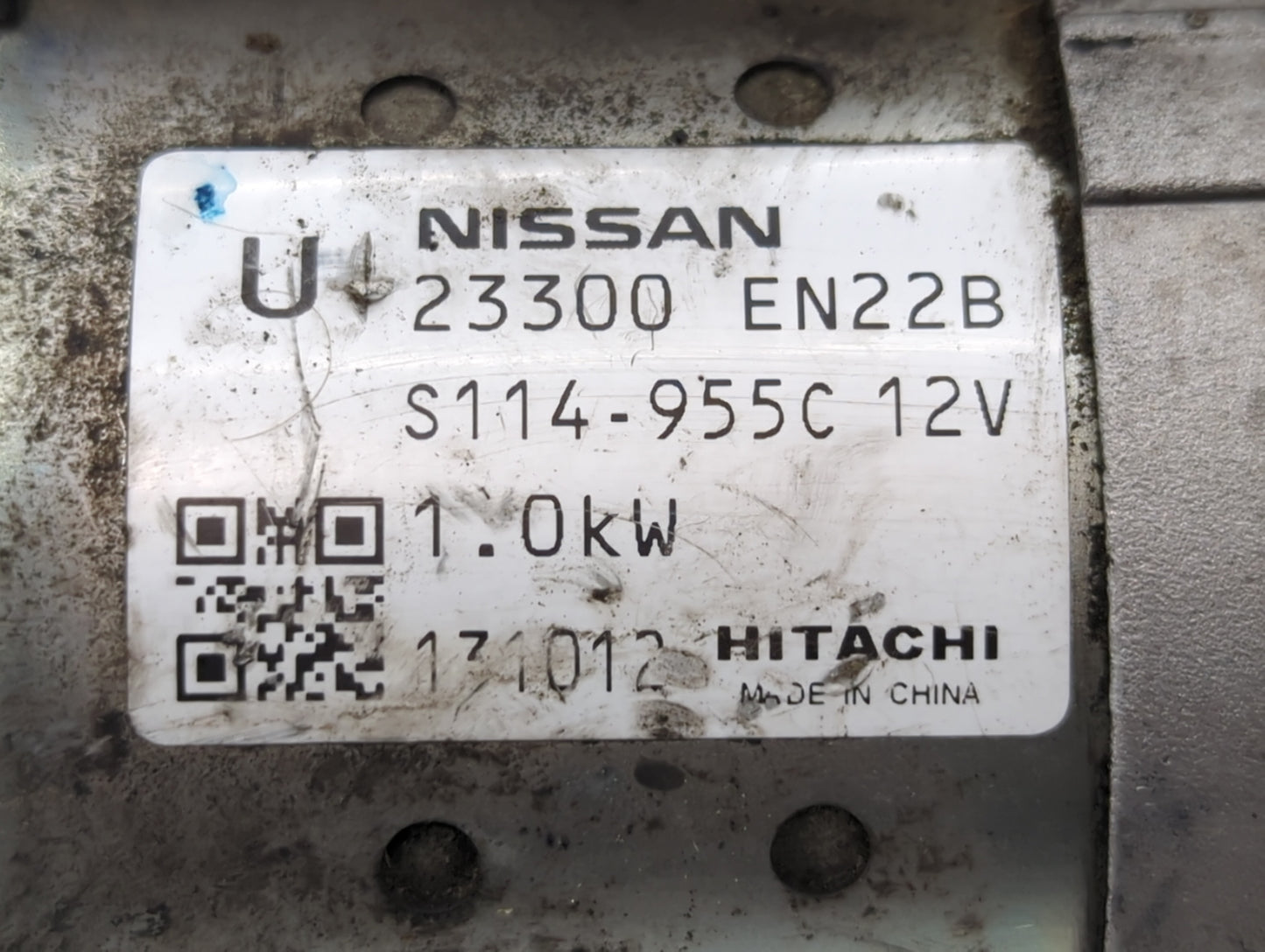 2013-2017 Nissan Juke Car Starter Motor Solenoid OEM P/N:S114-955C 12V 23300 EN22B Fits OEM Used Auto Parts - Oemusedautopar