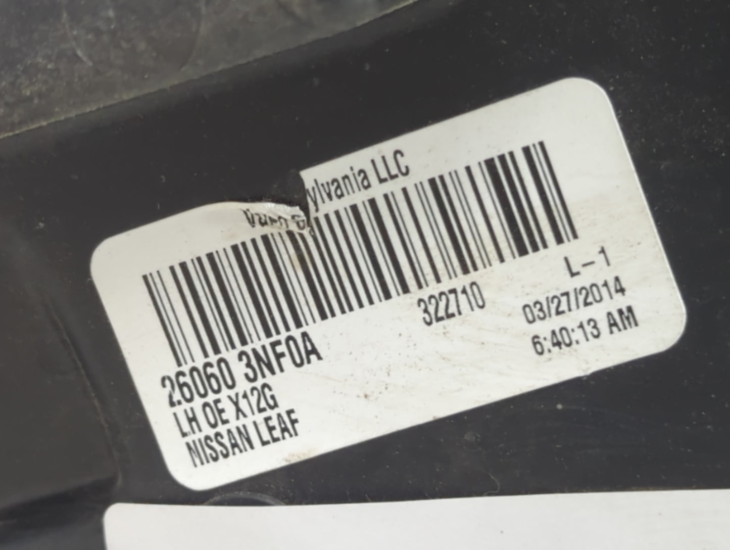 2013-2014 Nissan Leaf Driver Left Oem Head Light Headlight Lamp - Oemusedautoparts1.com