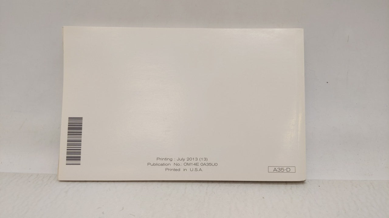 2014 Nissan Maxima Owners Manual Book Guide OEM Used Auto Parts - Oemusedautoparts1.com