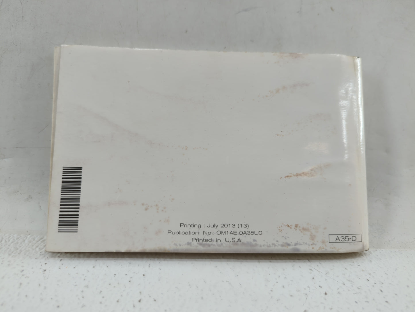 2014 Nissan Maxima Owners Manual Book Guide P/N:OM14E OA35U0 OEM Used Auto Parts - Oemusedautoparts1.com