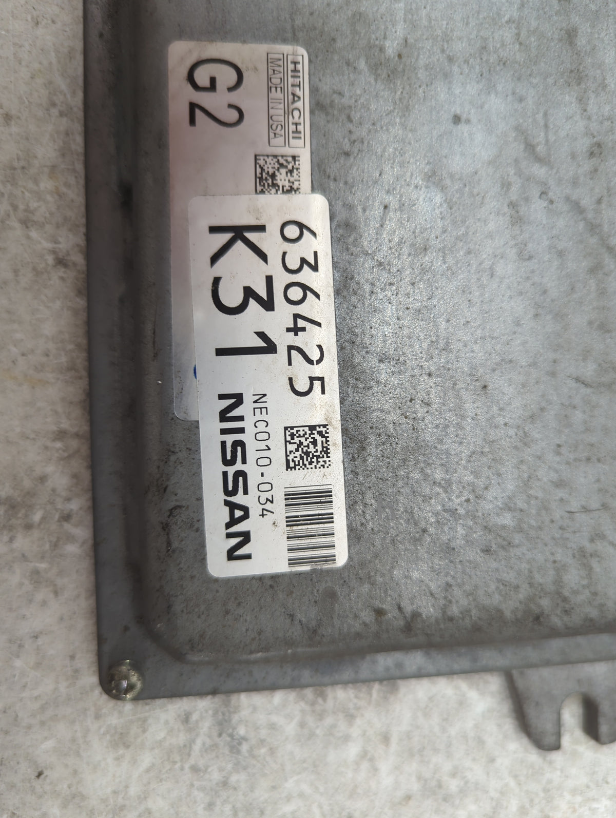 2014 Nissan Pathfinder PCM Engine Control Computer ECU ECM PCU OEM P/N:NEC010-034 636425 Fits OEM Used Auto Parts - Oemuseda