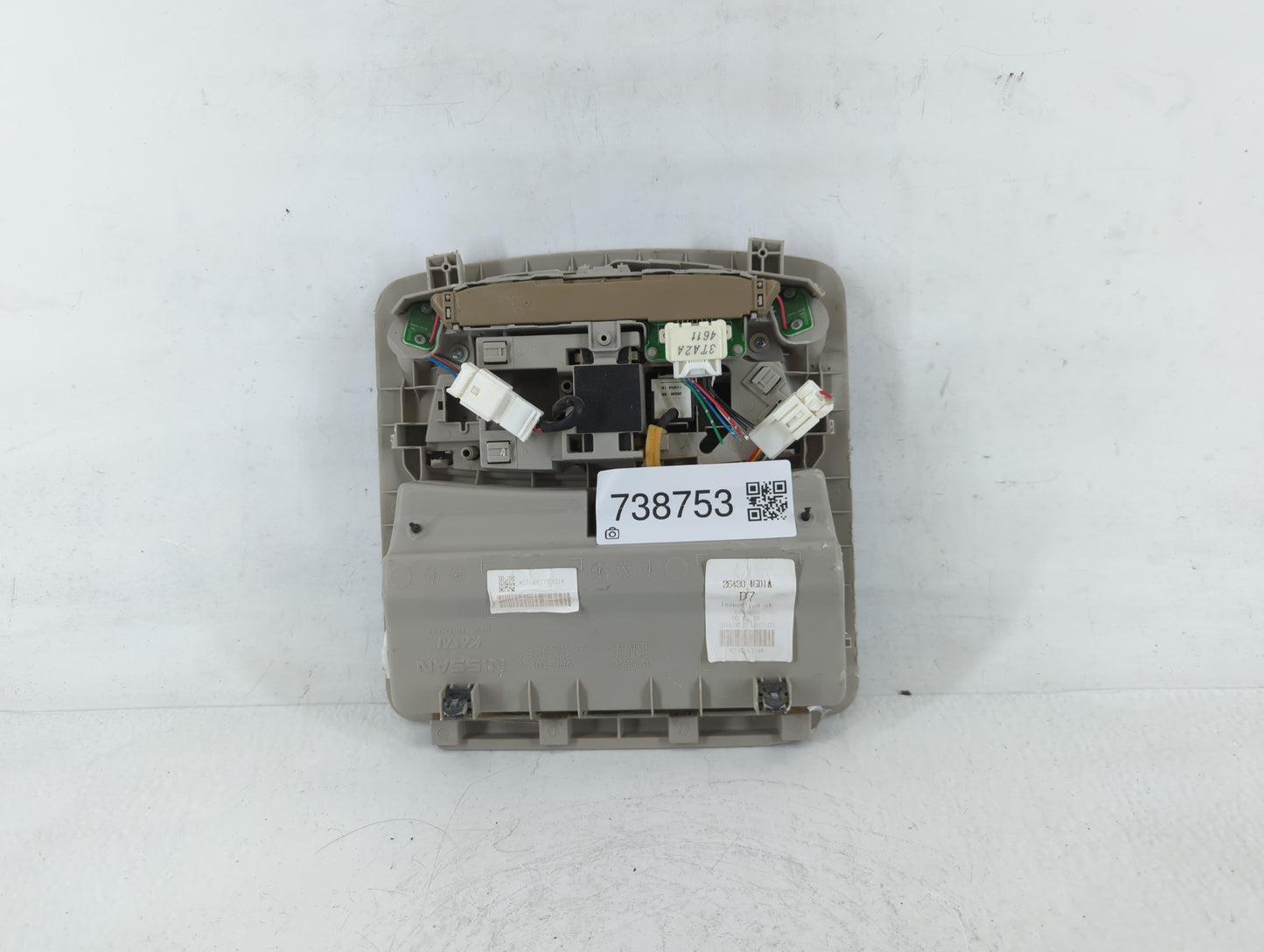 2014 Nissan Pathfinder Overhead Roof Console - Oemusedautoparts1.com