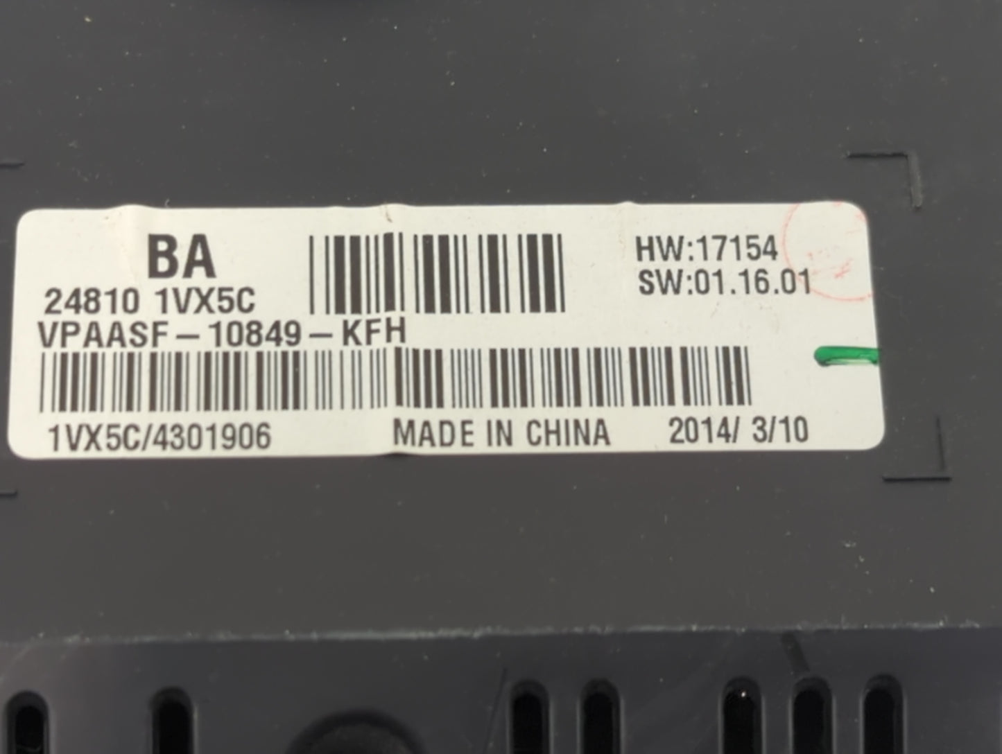 2012-2015 Nissan Rogue Instrument Cluster Speedometer Gauges P/N:24810 1VX5C Fits Fits 2012 2013 2014 2015 OEM Used Auto Par
