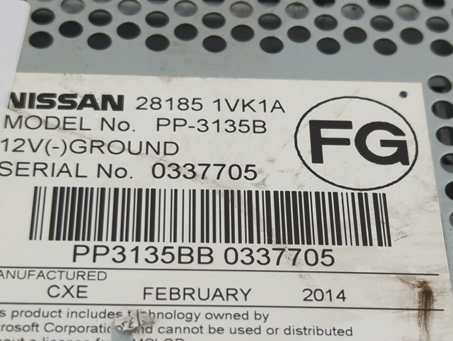 2011-2015 Nissan Rogue Radio AM FM Cd Player Receiver Replacement P/N:28185 1VK1A PP-3135B Fits Fits 2011 2012 2013 2014 201