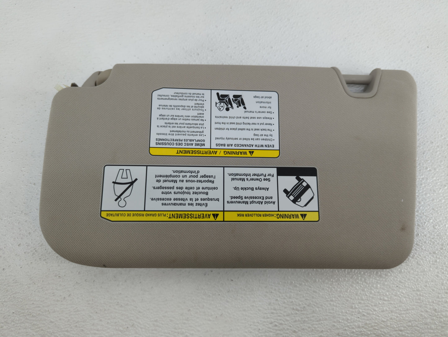 2014-2017 Nissan Rogue Sun Visor Shade Replacement Passenger Right Mirror Fits Fits 2014 2015 2016 2017 OEM Used Auto Parts
