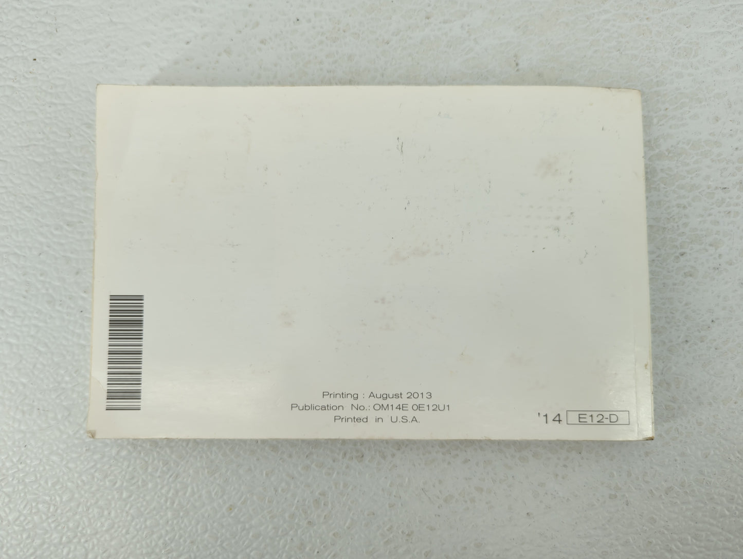 2014 Nissan Versa Owners Manual Book Guide OEM Used Auto Parts - Oemusedautoparts1.com