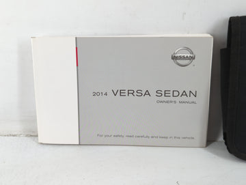 2014 Nissan Versa Owners Manual Book Guide OEM Used Auto Parts