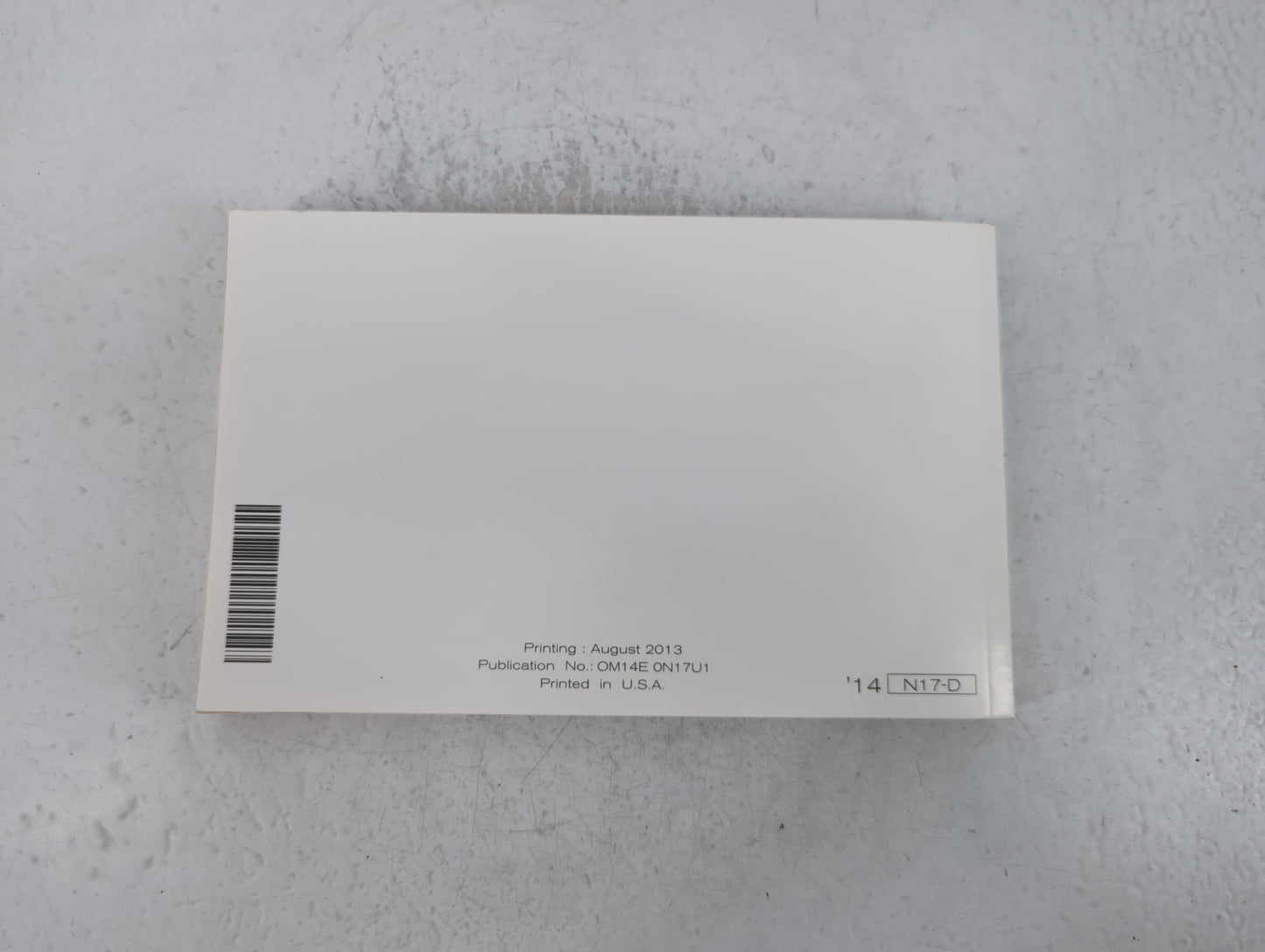 2014 Nissan Versa Owners Manual Book Guide OEM Used Auto Parts - Oemusedautoparts1.com