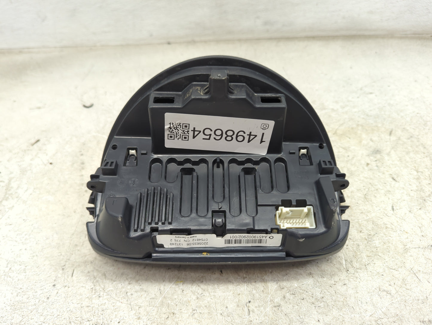 2014 Smart Fortwo Instrument Cluster Speedometer Gauges P/N:2205633-08 A4519002902/001, 13T249 Miles: Fits OEM Used Auto Par