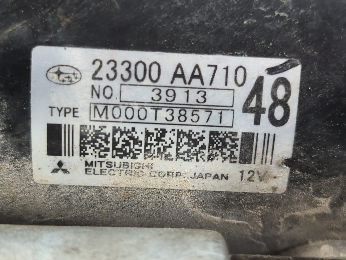 2014-2018 Subaru Forester Car Starter Motor Solenoid OEM P/N:M000T38571 23300 AA710 Fits OEM Used Auto Parts - Oemusedautopa