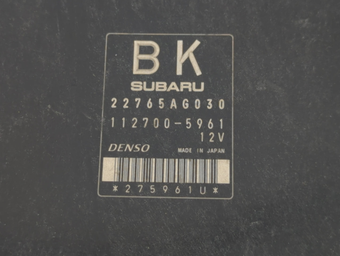 2014 Subaru Impreza PCM Engine Control Computer ECU ECM PCU OEM P/N:22765AG030 Fits OEM Used Auto Parts - Oemusedautoparts1.