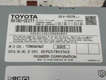 2014-2018 Toyota Avalon Radio AM FM Cd Player Receiver Replacement P/N:86180-0E011 Fits OEM Used Auto Parts