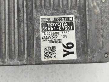 2013-2014 Toyota Avalon PCM Engine Control Computer ECU ECM PCU OEM P/N:89661-07591 89661-07590 Fits Fits 2013 2014 OEM Used Auto Parts