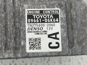 2012-2014 Toyota Camry PCM Engine Control Computer ECU ECM PCU OEM P/N:89661-06K64 89661-06K81 Fits Fits 2012 2013 2014 OEM Used Auto Parts