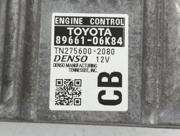 2014 Toyota Camry PCM Engine Control Computer ECU ECM PCU OEM P/N:TN275600-2080 89661-06K84 Fits OEM Used Auto Parts