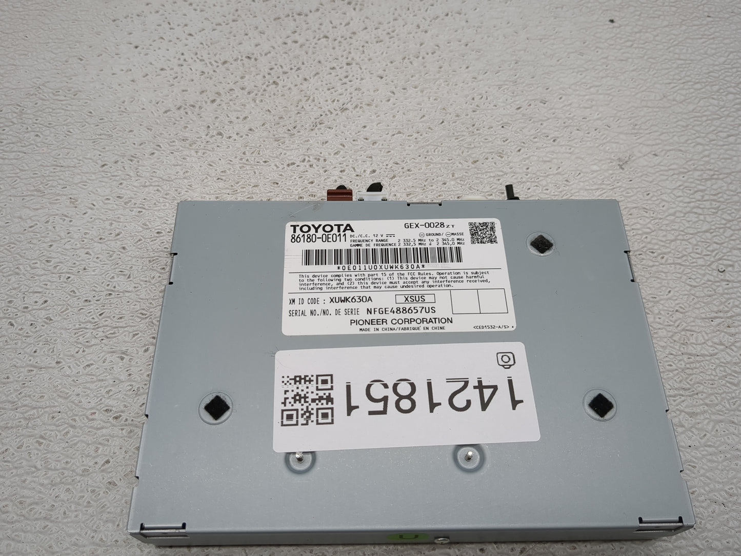 2014-2019 Toyota Highlander Radio Speaker Amplifier 1421851 - Oemusedautoparts1.com