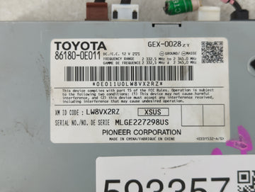 2014-2019 Toyota Highlander Radio AM FM Cd Player Receiver Replacement P/N:86180-0E011 Fits OEM Used Auto Parts