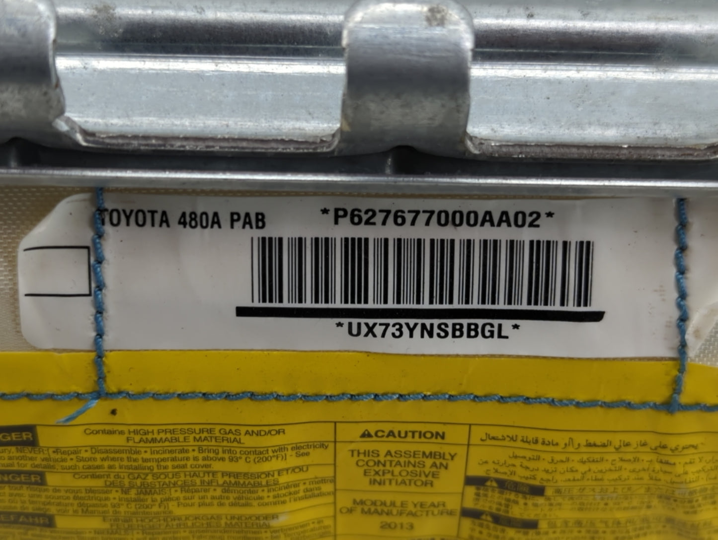 2010-2021 Toyota Tundra Air Bag Passenger Right Dashboard OEM P/N:73960-0C030 Fits OEM Used Auto Parts - Oemusedautoparts1.c