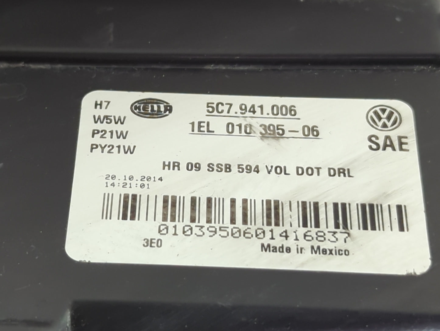 2011-2016 Volkswagen Jetta Passenger Right Oem Head Light Headlight Lamp - Oemusedautoparts1.com