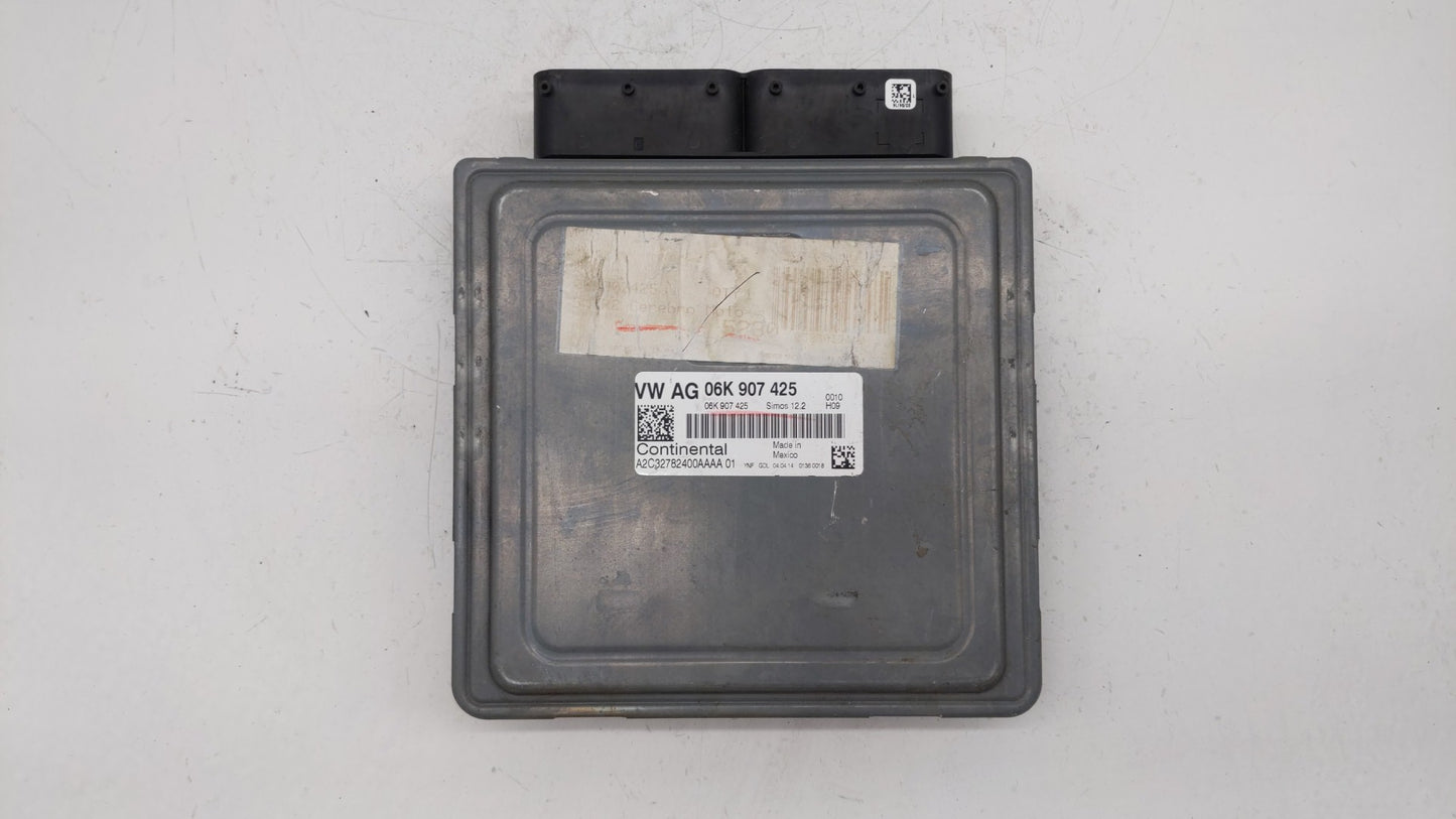 2014 Volkswagen Jetta PCM Engine Control Computer ECU ECM PCU OEM P/N:06K 906 070 C 06K 907 425, 06K 906 070 F Fits OEM Used